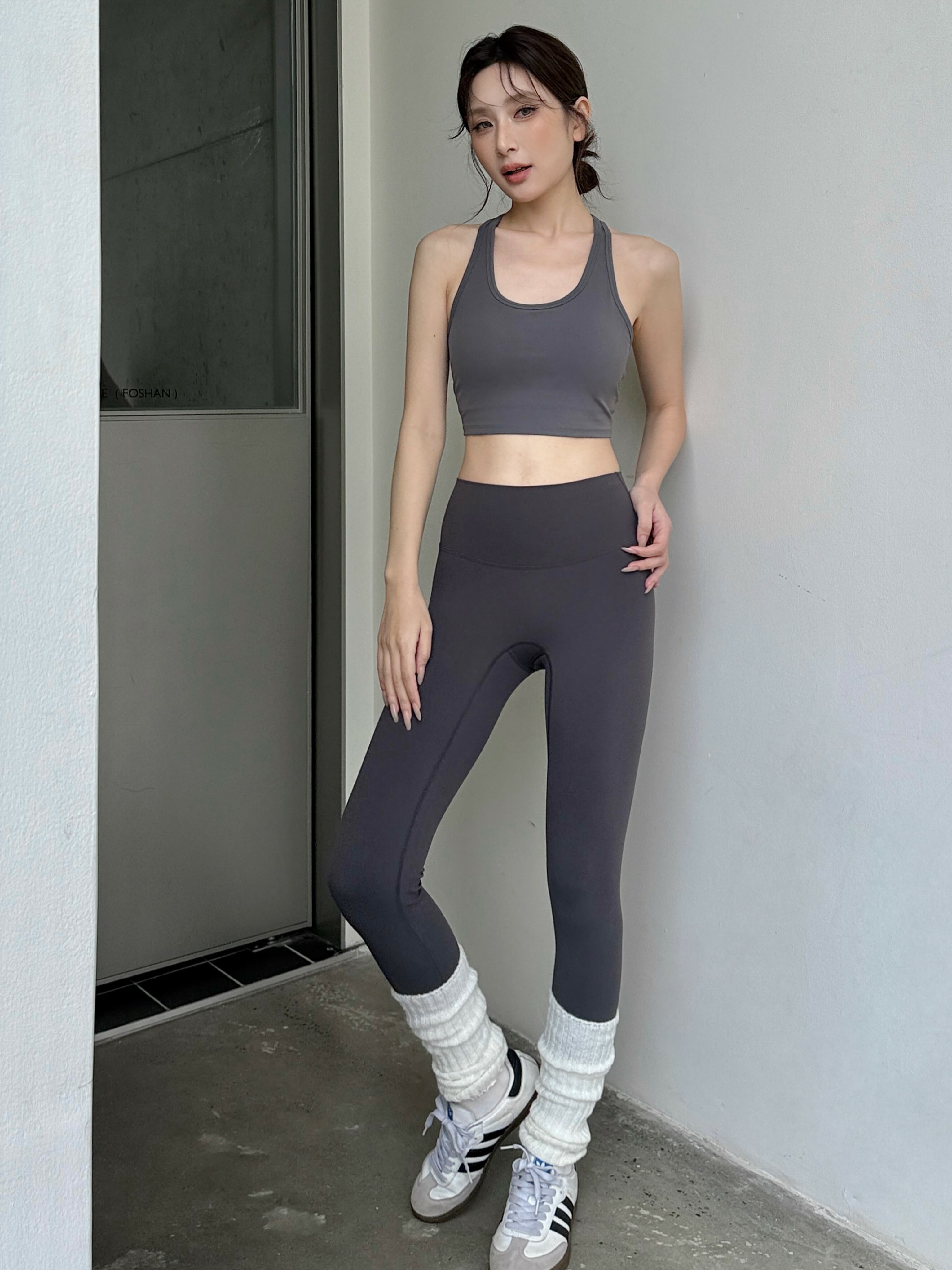365超親膚瑜珈長褲-石墨灰