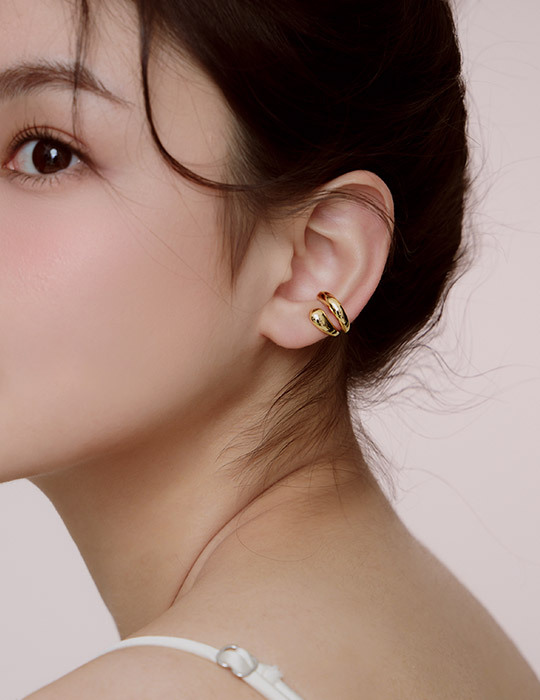 雙層C型不規則耳骨夾(單支)