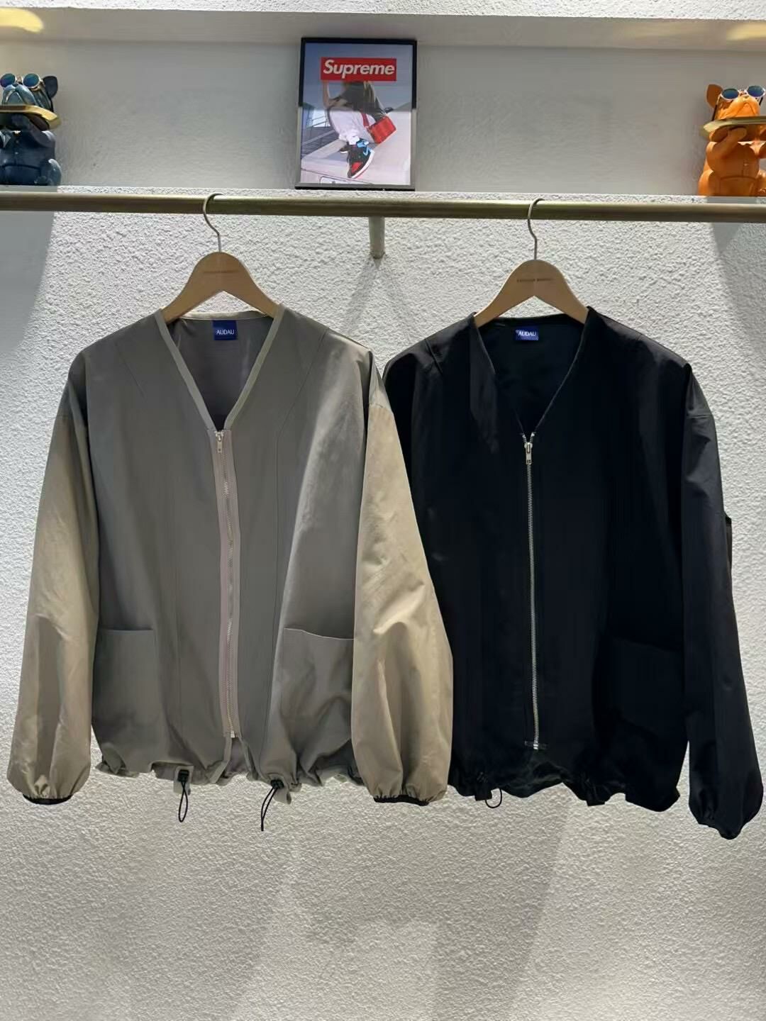 V領拉鍊外套 AUDAU-012JK