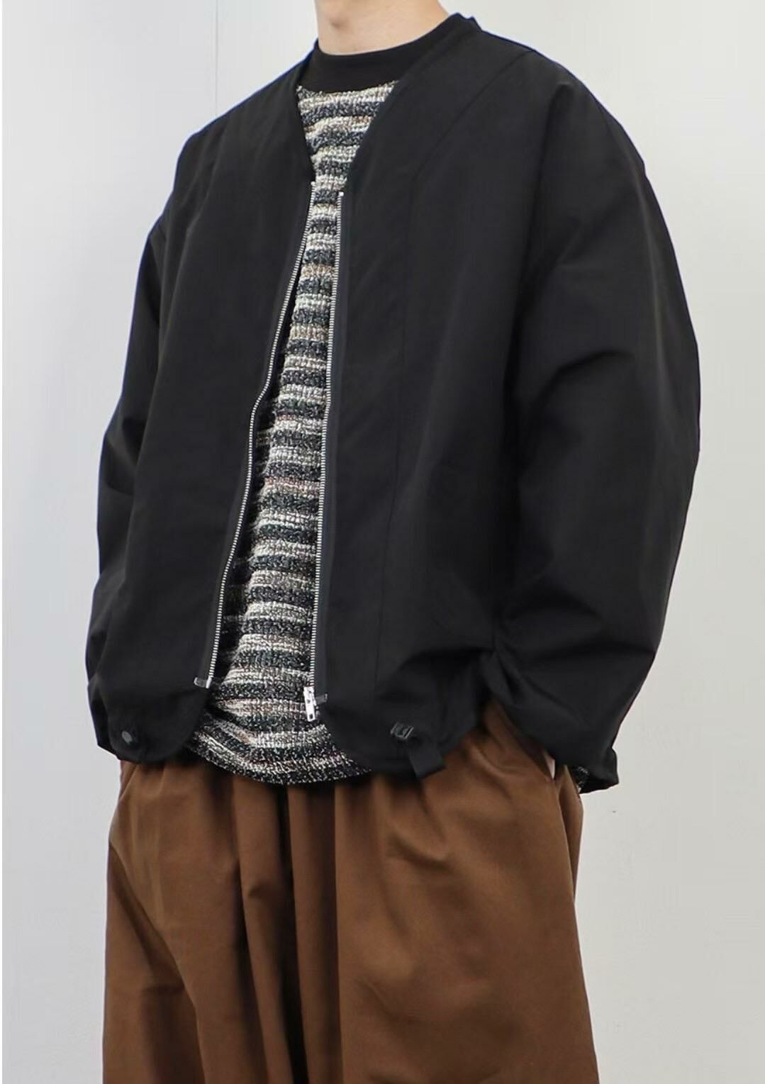 V領拉鍊外套 AUDAU-012JK