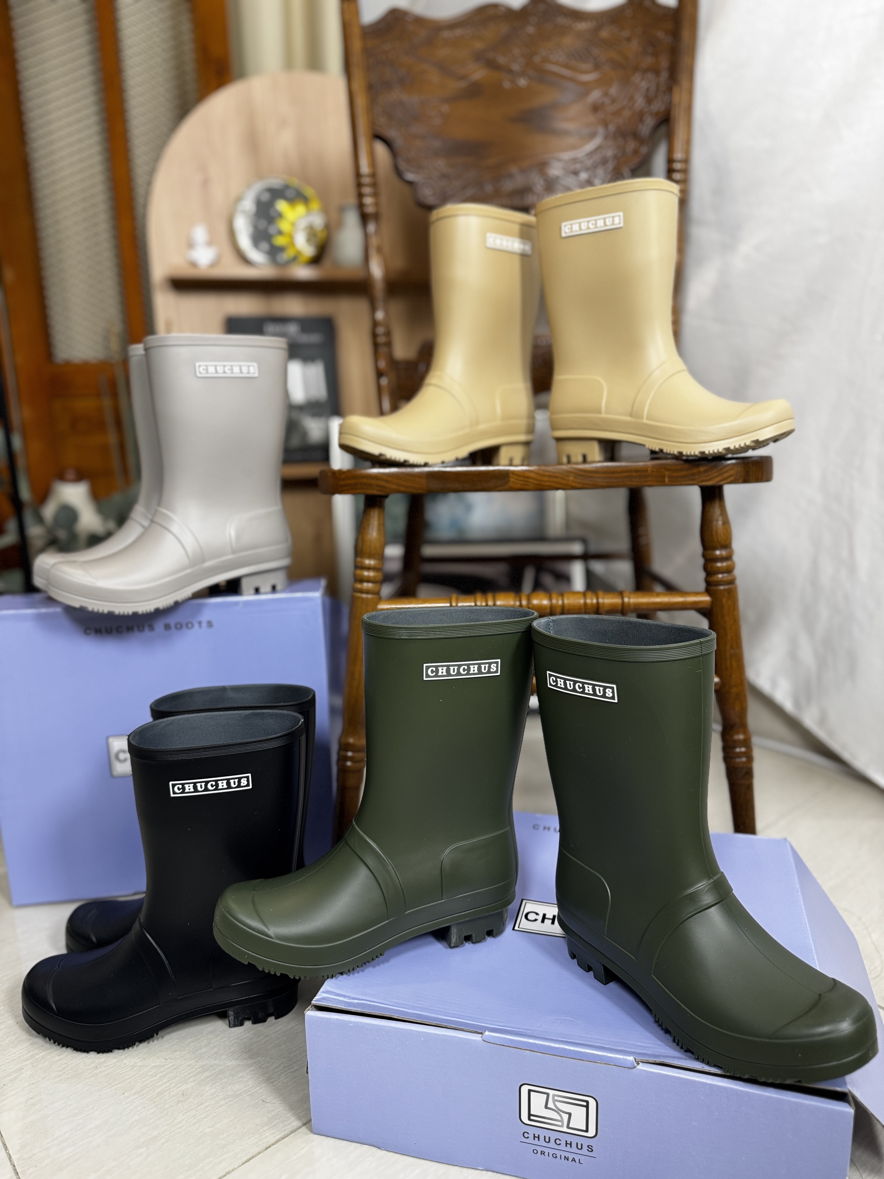 ⬇️開倉低至半價😱FINALSALE📣 CHU CHU 長水靴 XS-L  (全新 不連鞋盒）【不設退換】