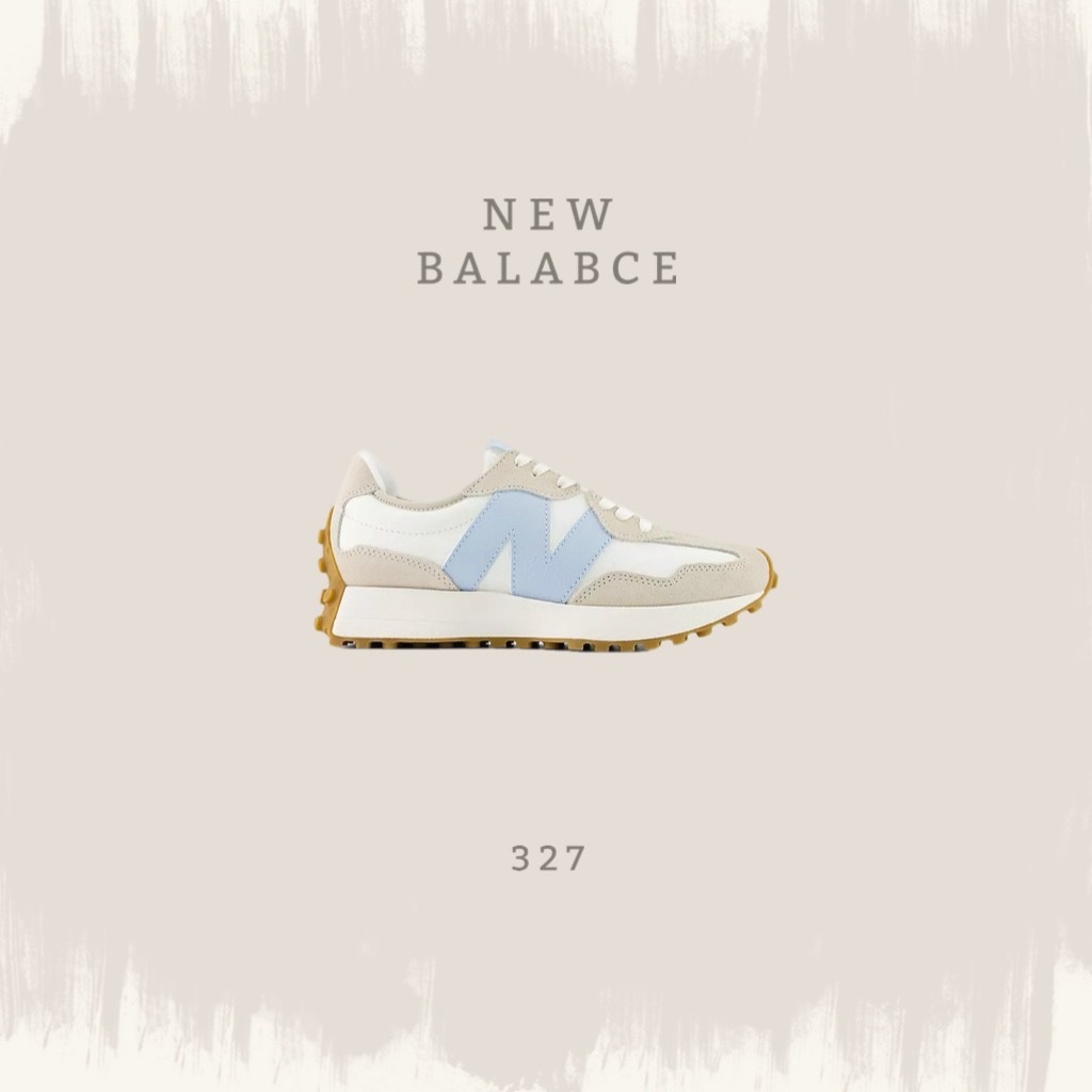 NEW BALANCE 327 米白紫 麂皮 拼接 復古 運動鞋 WS327FTA