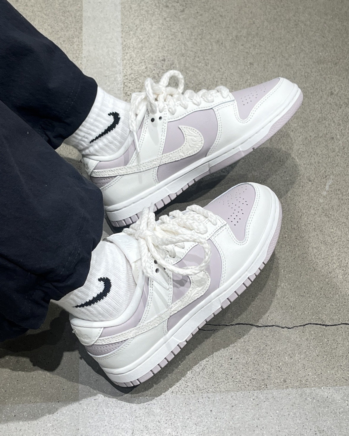 W Nike Dunk Low Needlework 浮雕麻繩香芋紫IH0639-011