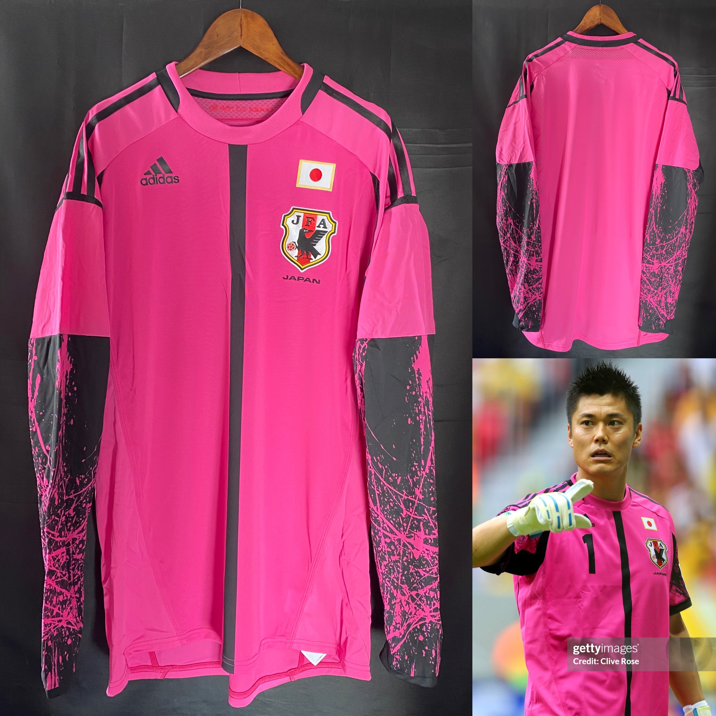 (更衣室版) 日本隊 2012-2013 Adidas 粉紅龍門更衣室球員版球衣