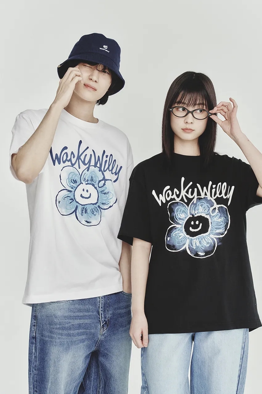 <週四收單!!!!!!!> WACKY WILLY 大標花朵短T WA2502ST06 灰GR黑BK白W綠GN