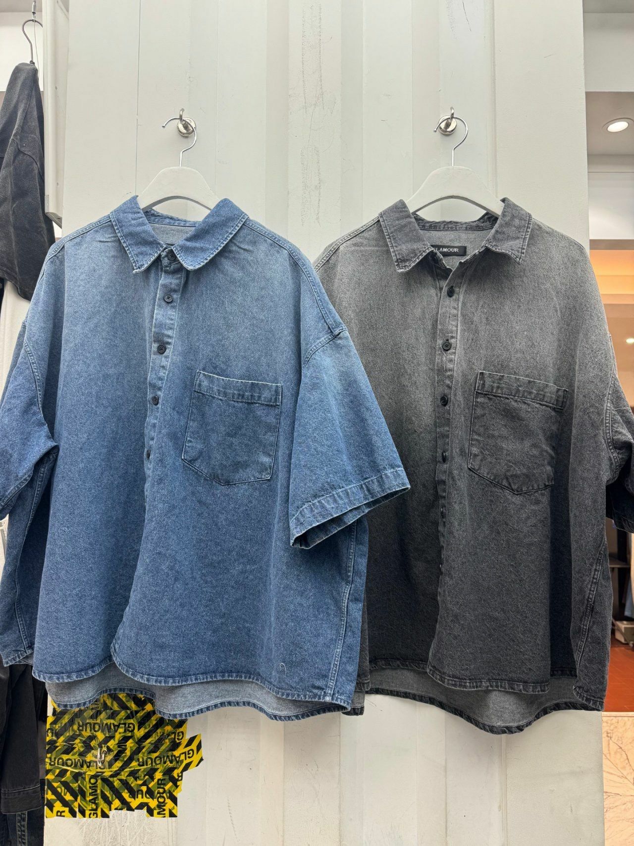 洗水淨色短袖牛仔恤衫 GLAMOUR-076S