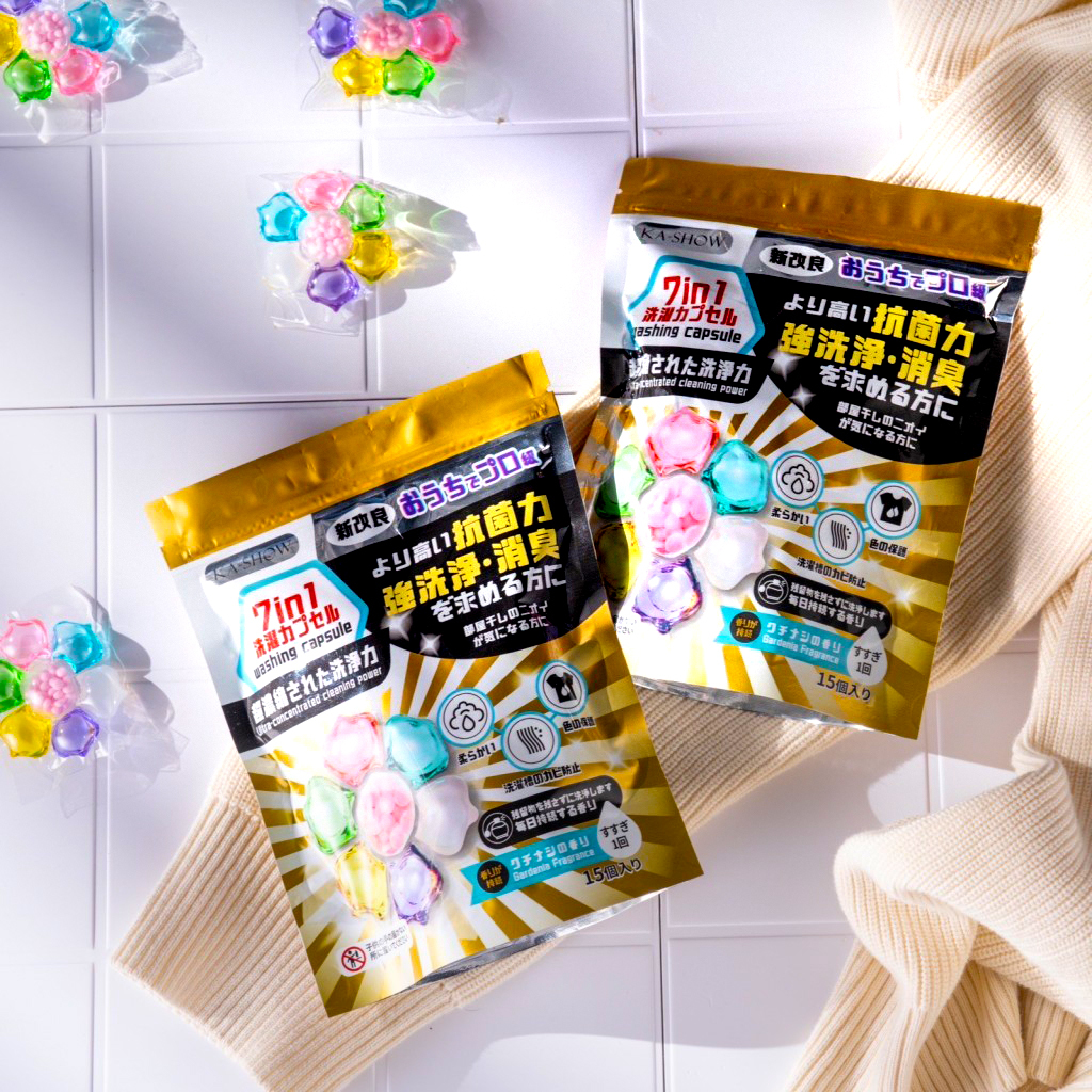 買一送一 KA-SHOW 洗濯職人 7-in-1 極淨香氛洗衣球 15入袋 等於30入