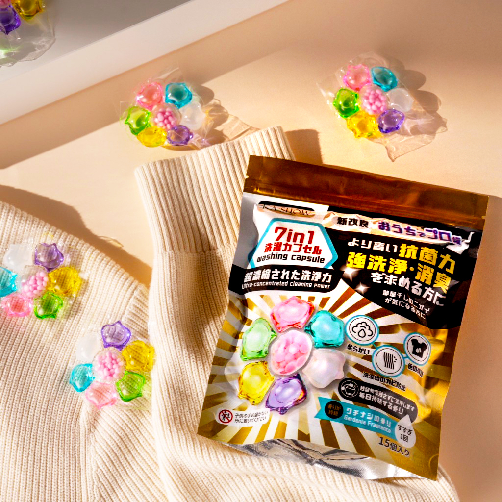 買一送一 KA-SHOW 洗濯職人 7-in-1 極淨香氛洗衣球 15入袋 等於30入