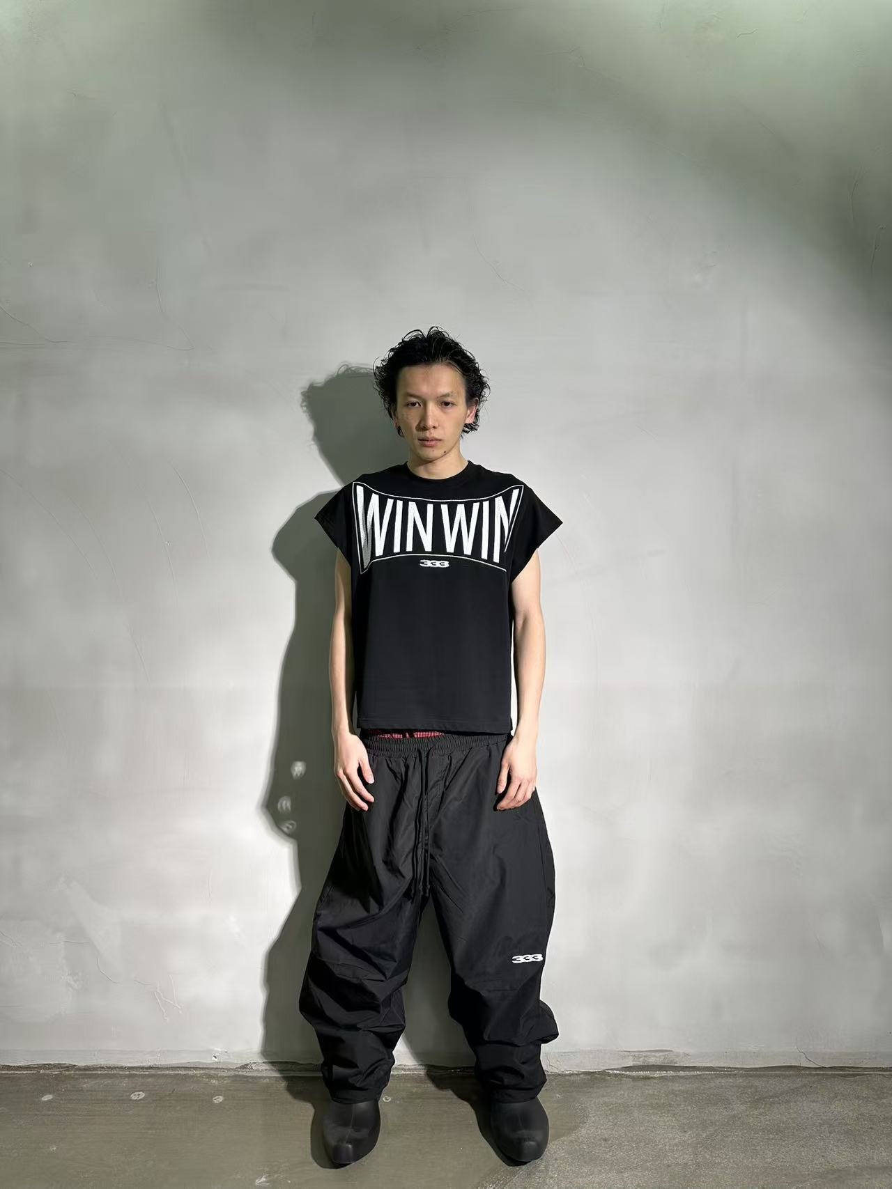 PCCVISION 3MAN0N winwin burst print two-color short-sleeved T-shirt