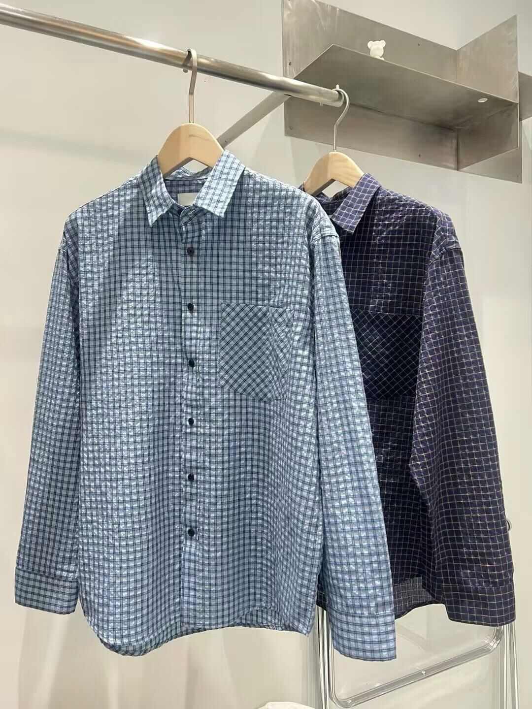 格仔長袖恤衫 S2312