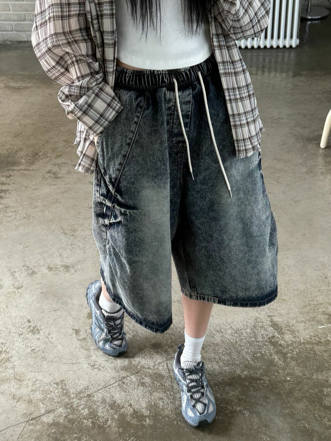 洗水牛仔短褲 UNUSED-083P