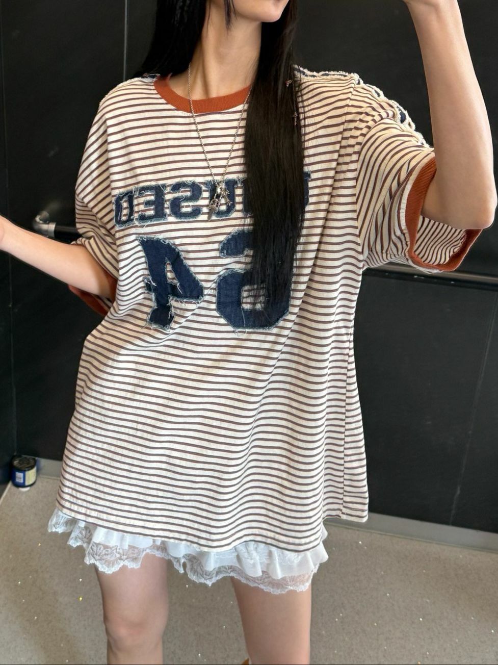 橫間數字短袖Tee UNUSED-087T