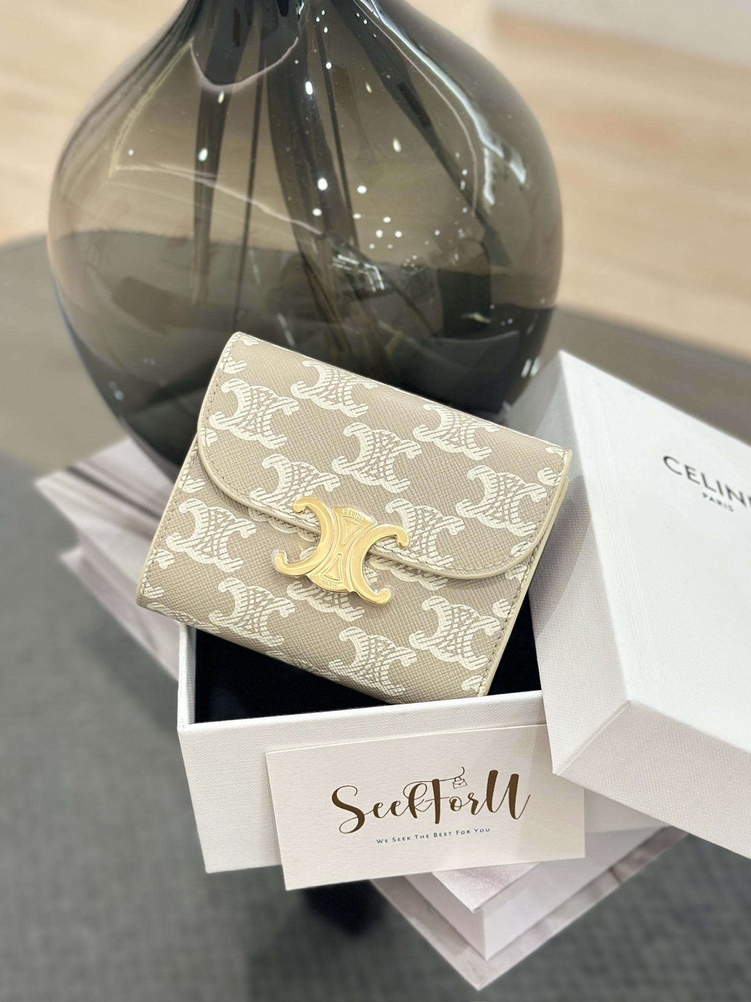 CELINE Triomphe Small Flap Wallet