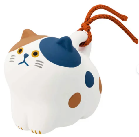日式陶瓷貓貓鈴鐺 (非日本製)