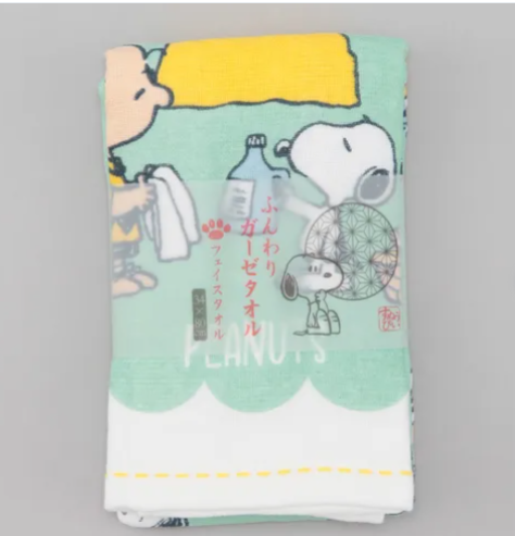 日本SNOOPY紗布長面巾34x80 (非日本製)