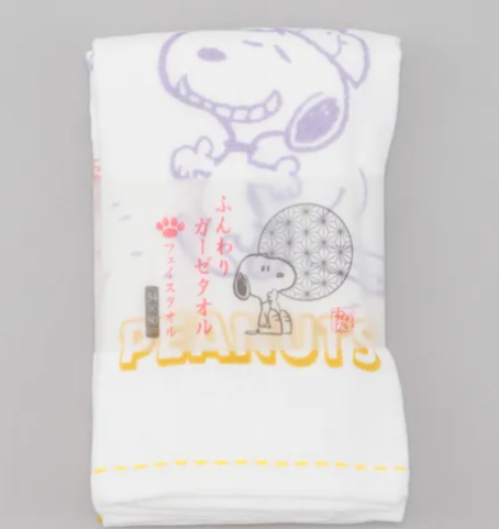 日本SNOOPY紗布長面巾34x80 (非日本製)