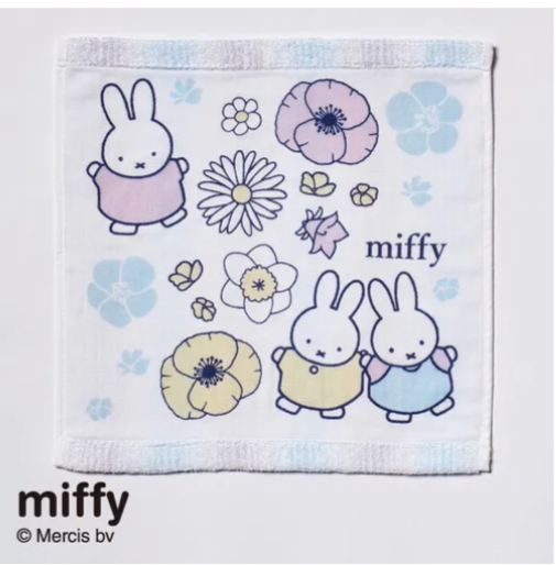 日本MIFFY花花方巾34x35 (非日本製)