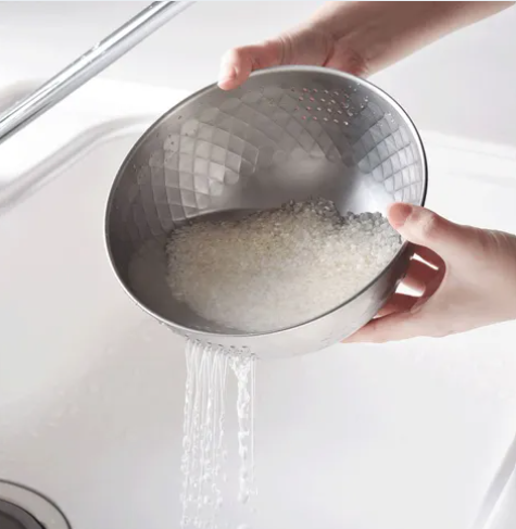 日本高級不銹鋼洗米碗18CM (日本製)