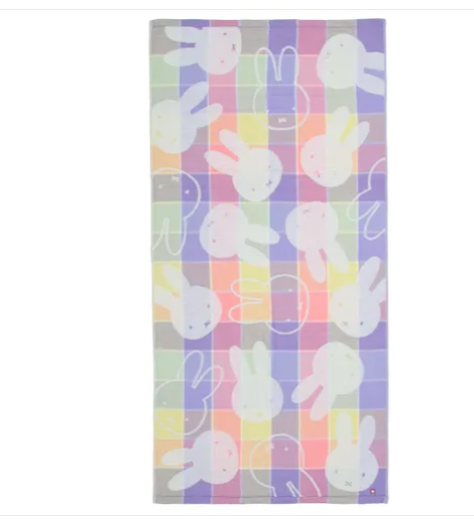 日本今治xMIFFY彩格大浴巾60x120 (日本製)