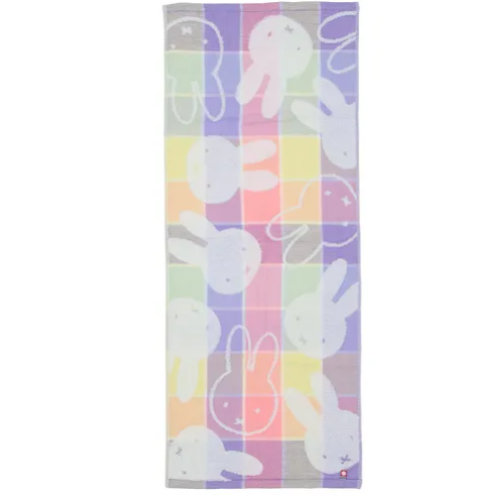 日本今治xMIFFY彩格長毛巾34x80 (日本製)