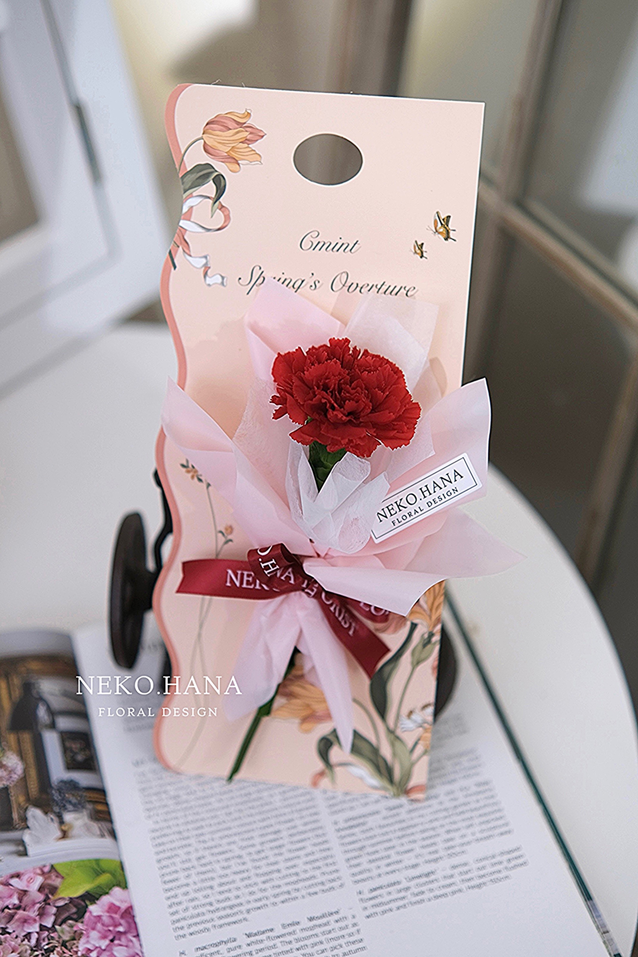 永生康乃馨卡片花束