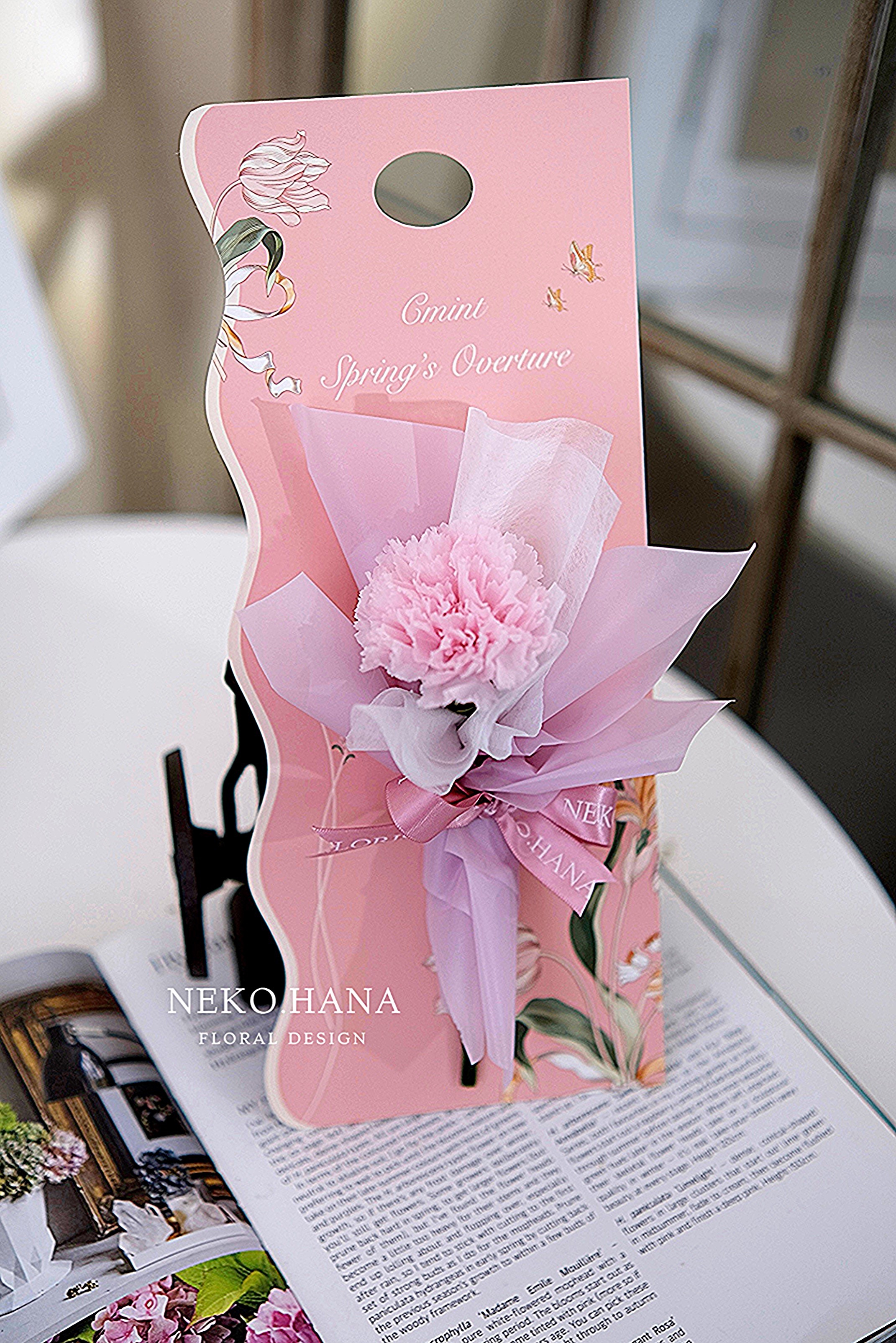 永生康乃馨卡片花束