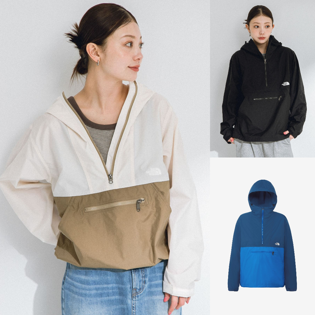 預購┃日本 THE NORTH FACE COMPACT ANORAK 拼接 衝鋒衣 連帽上衣 防潑水