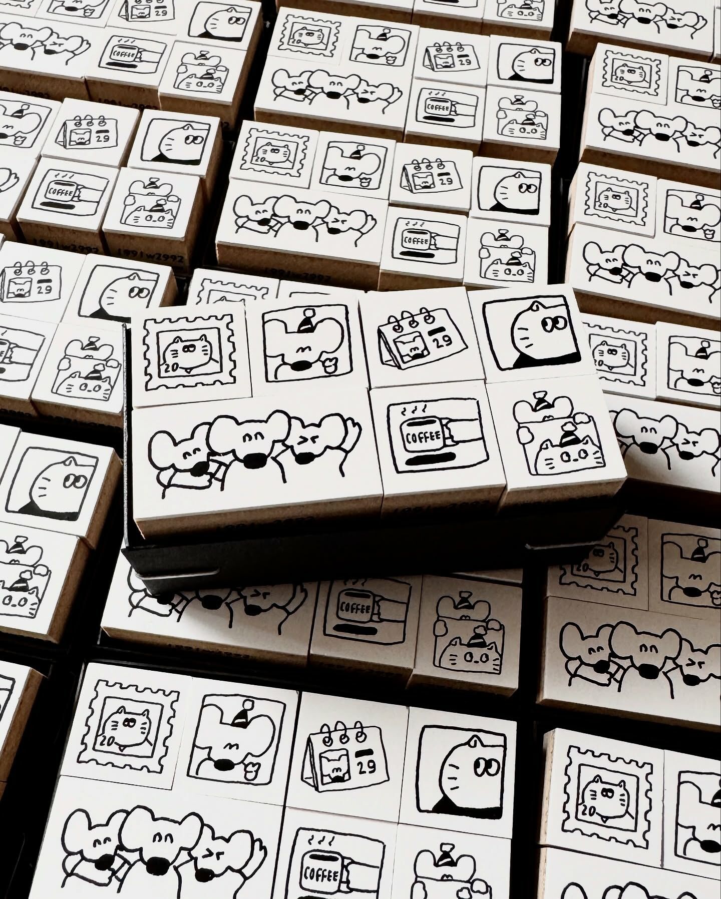 全家福小老鼠 7入迷你印章組｜ 1991w2992