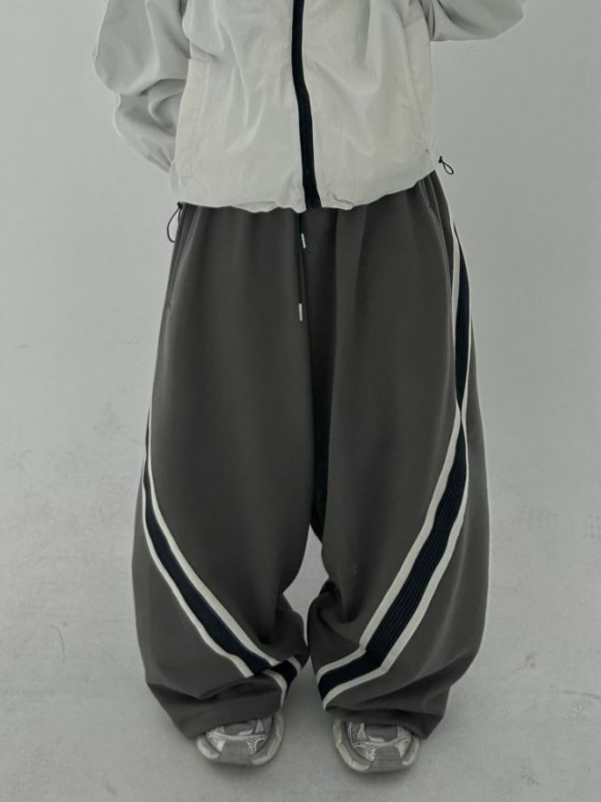 V間可束腳鬆身運動褲 Hestory-063P