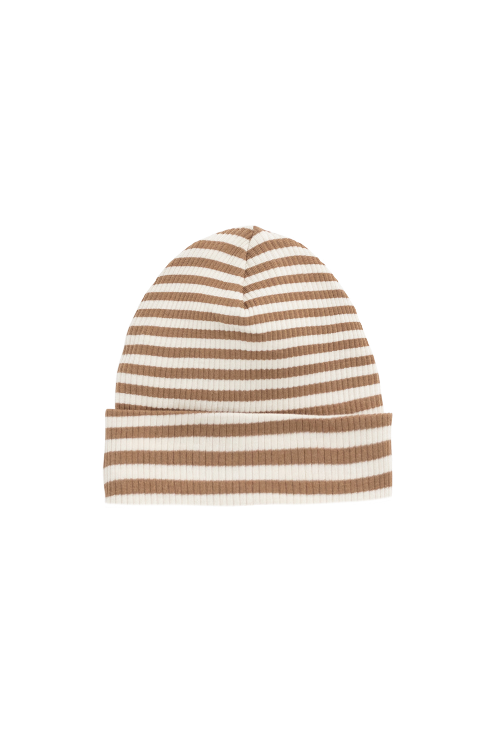 【預購】JAMIE KAY - Organic Cotton Modal Marley Beanie（Narrow Stripe Thatch/Buff）