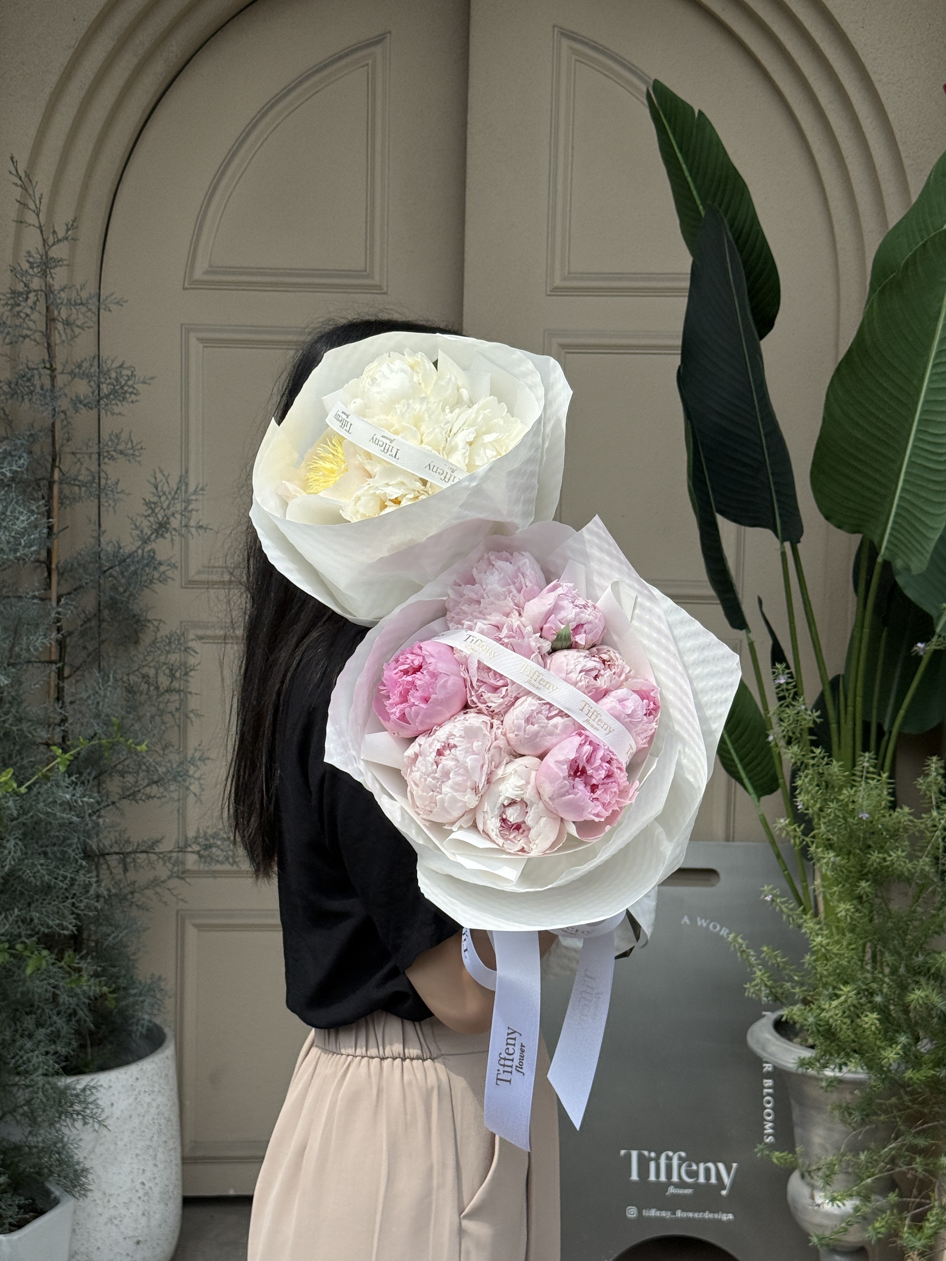 Pure Peony Fresh Bouquet / L /