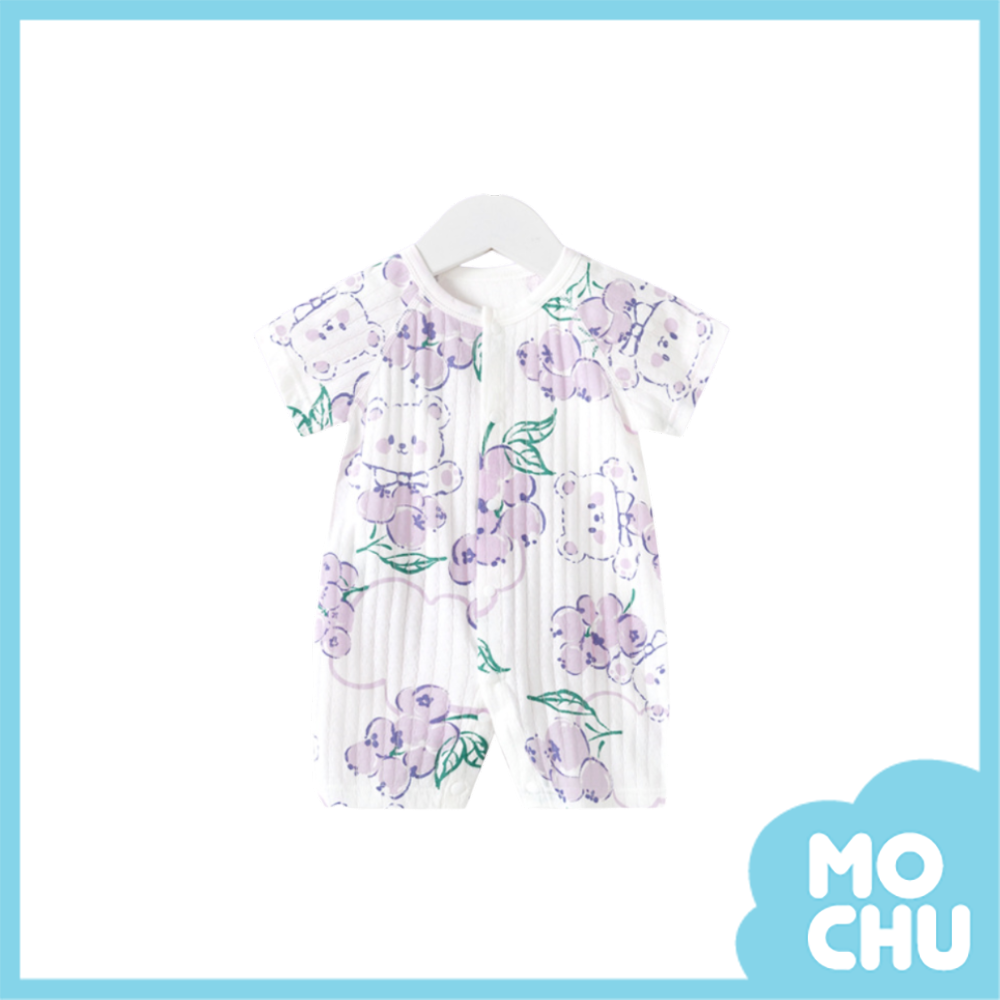 葡萄熊薄款短袖連身衣