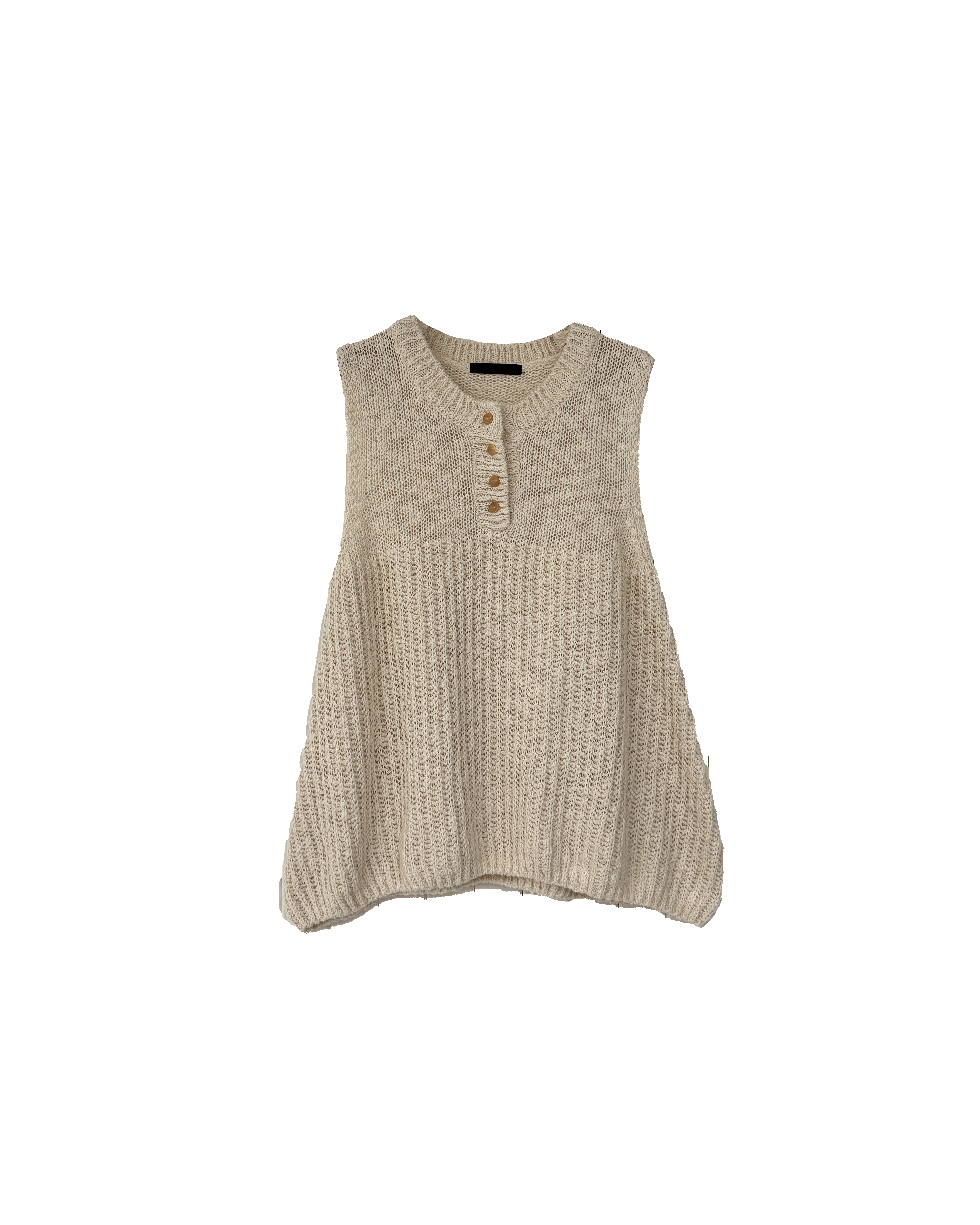 木鈕線織背心外搭