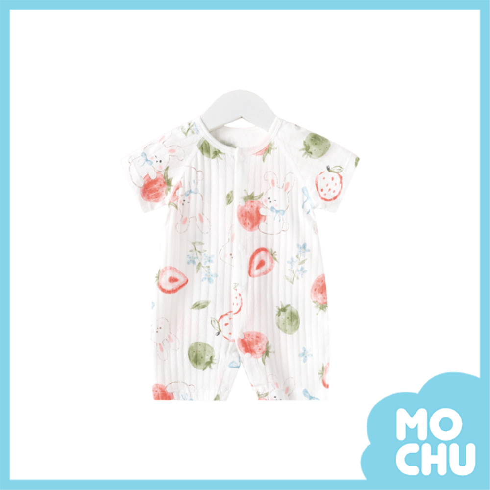 草莓兔薄款短袖連身衣