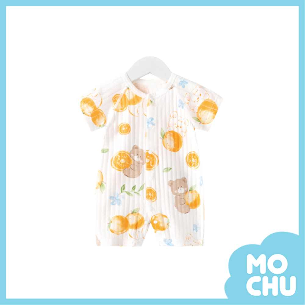 橘子熊薄款短袖連身衣