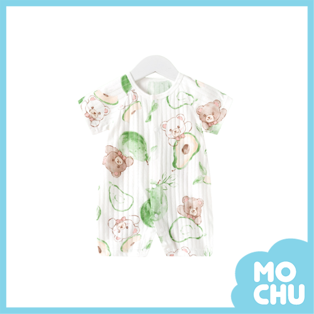 牛油果小熊薄款短袖連身衣