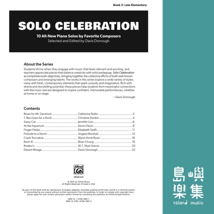 Solo Celebration, Book 3 10 All-New Piano Solos by Favorite Composers
