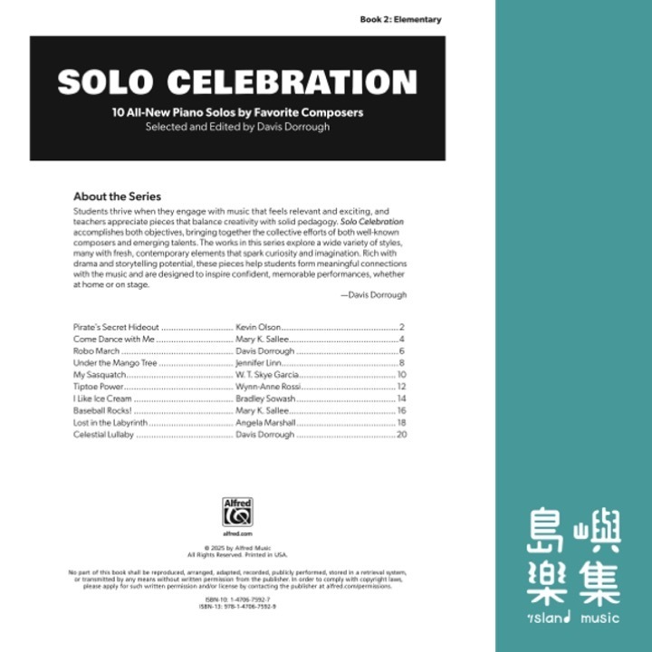 Solo Celebration, Book 2 10 All-New Piano Solos by Favorite Composers