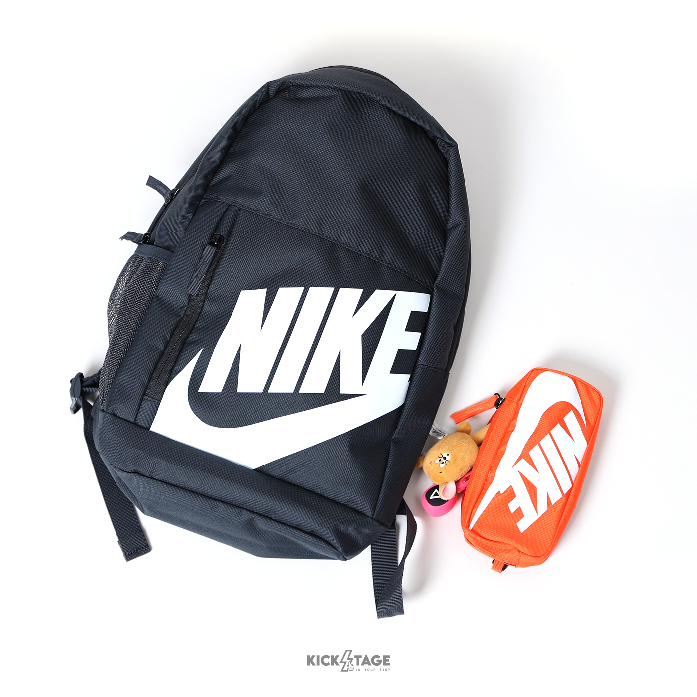 NIKE ELEMENTAL 淺黑橘 小掛帶 雙肩包 後背包 運動背包【HJ4186-010】