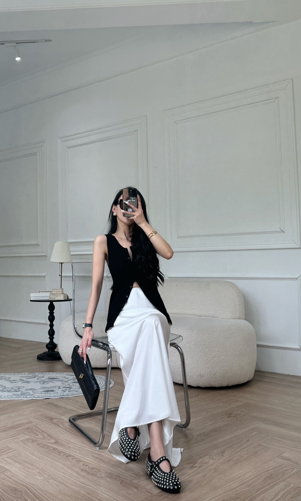 白緞面裙(升級2.0)M現貨