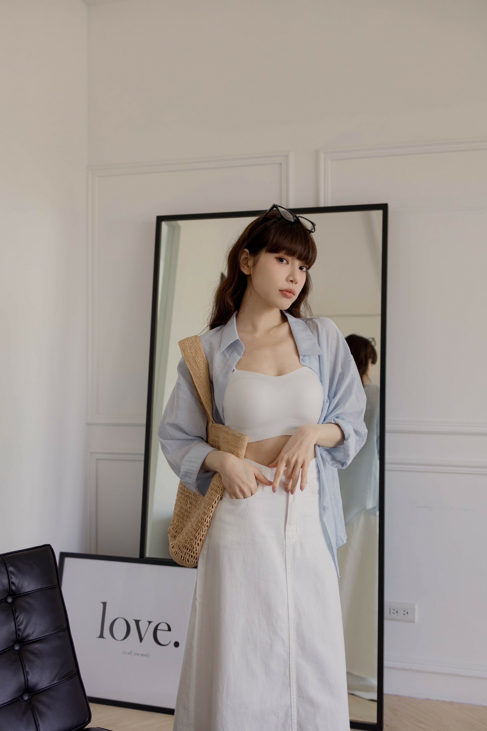 （現貨）#Q39 內搭型涼感細帶bratop(黑)#貼身衣物不退不換