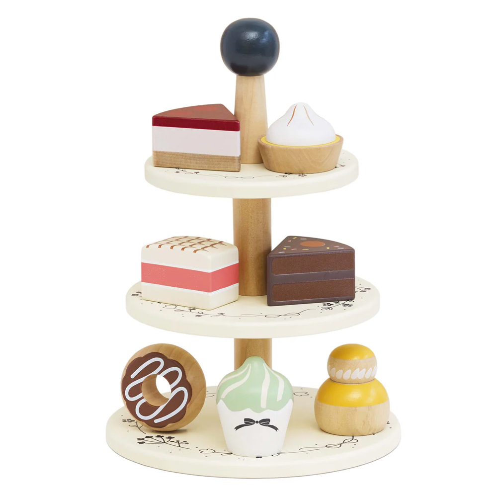 【英國 Le Toy Van】英式尊榮三層下午茶糕點玩具組