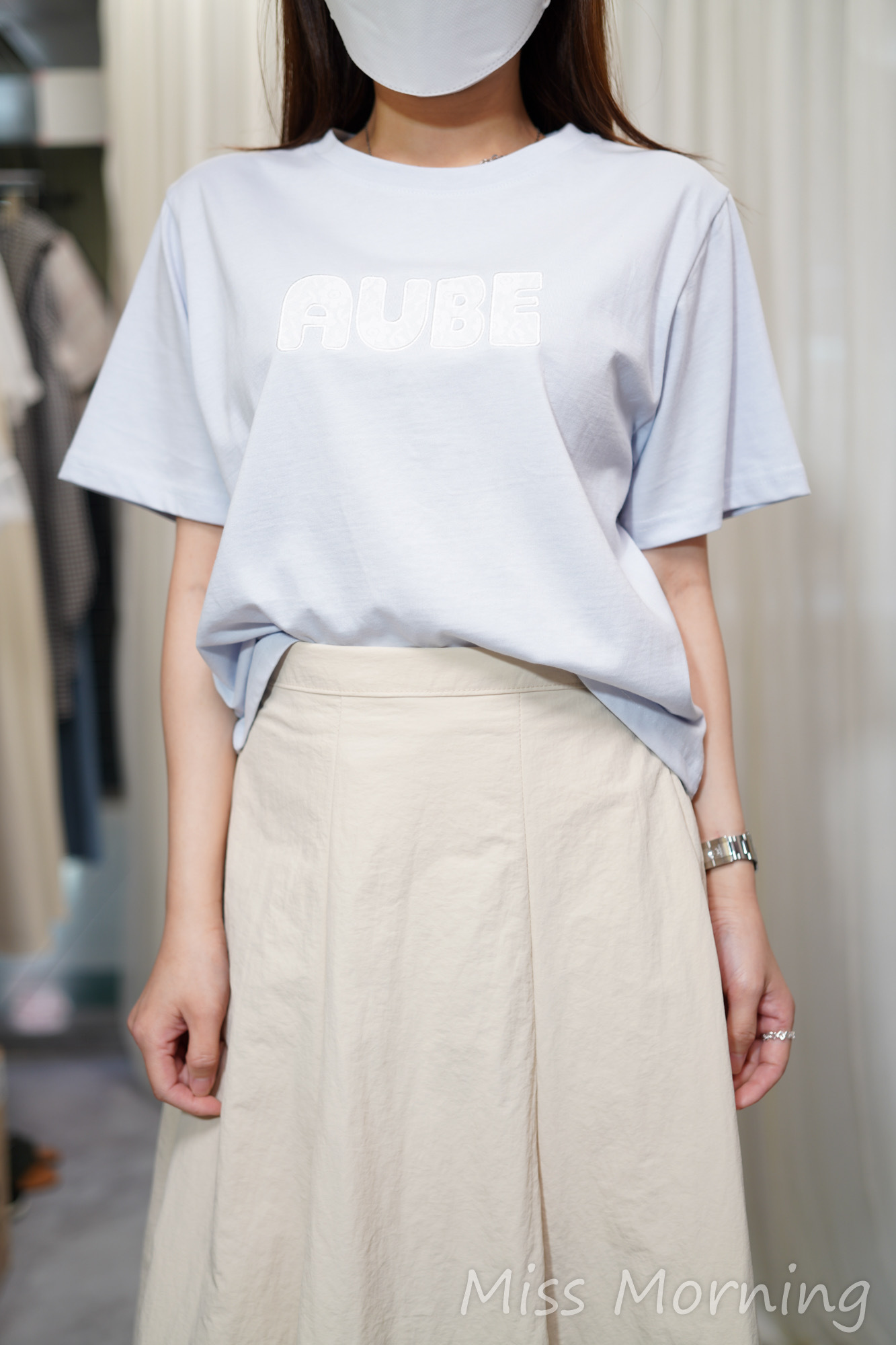 lace字款上衣(14542)