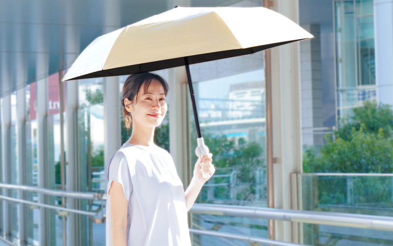 Thanko Pole Fan 涼風雨傘