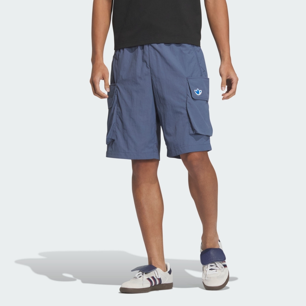 【 adidas CVD SHORT 短褲 - 灰藍 】