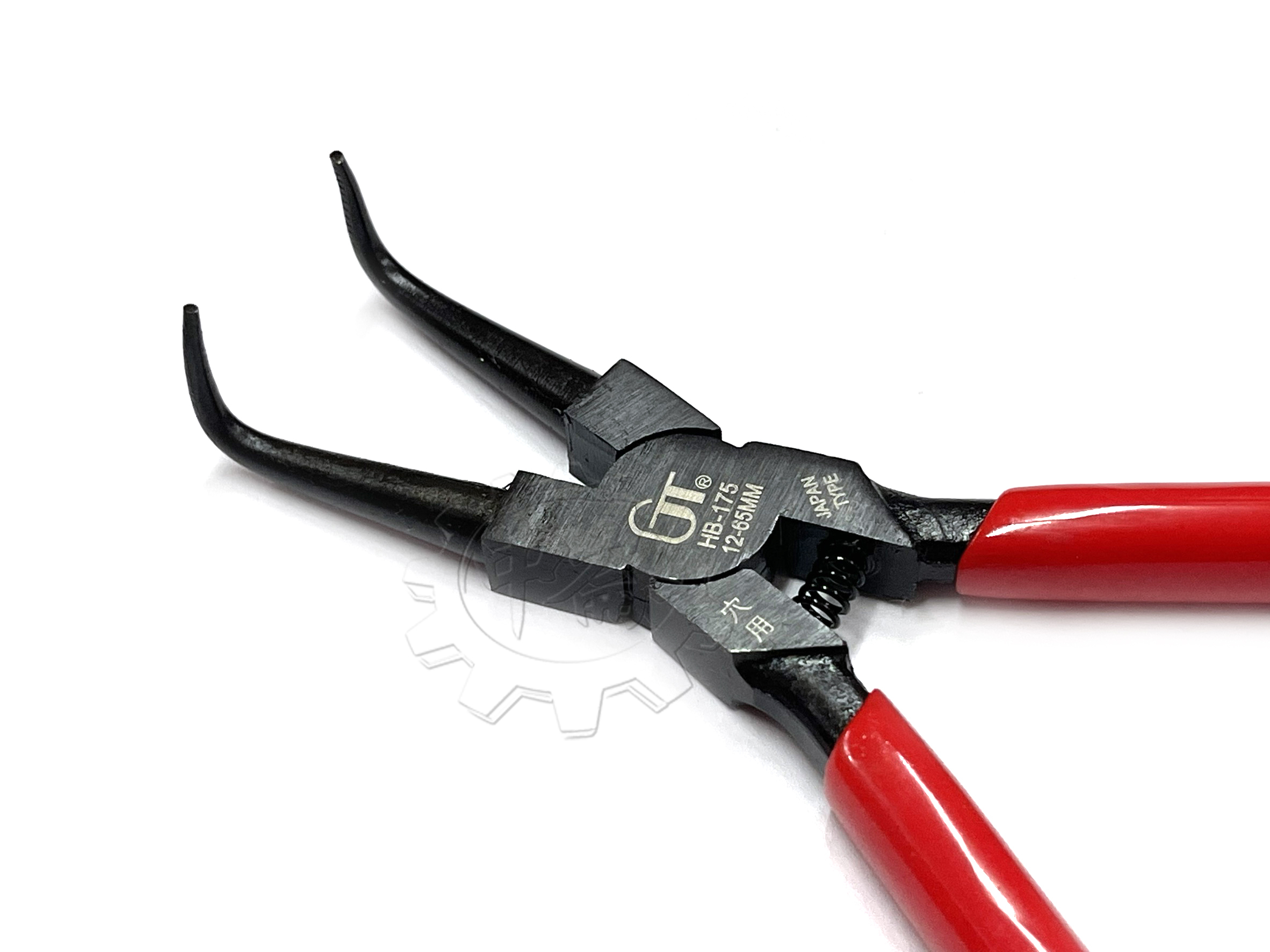 ＊中崙五金【附發票】正台灣製外銷品 GT 彎形鉗 軸用彈簧鉗 穴用釦環鉗 固定鉗 175mm長 HB-175