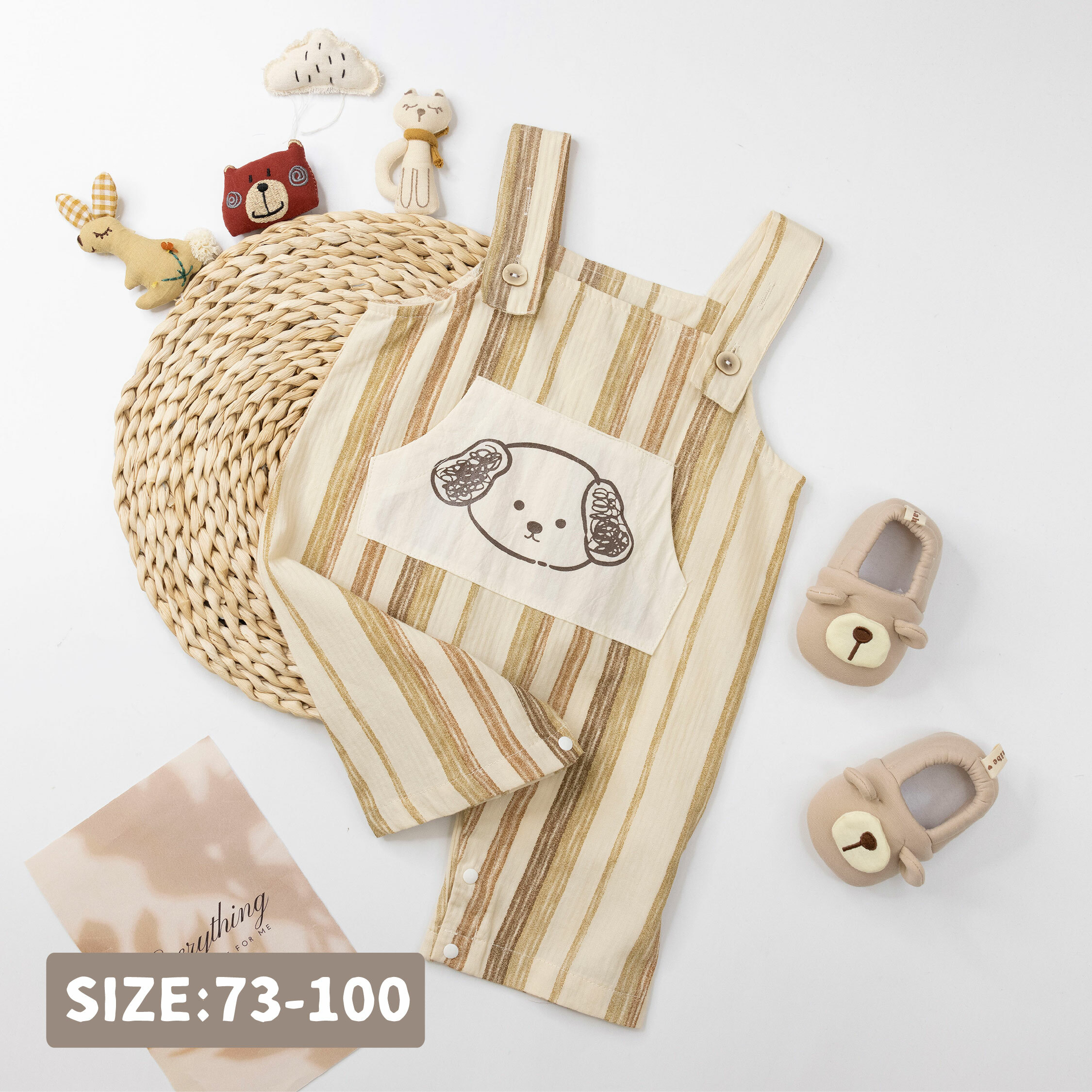 【JG0455】手繪狗狗棉質吊帶連身衣