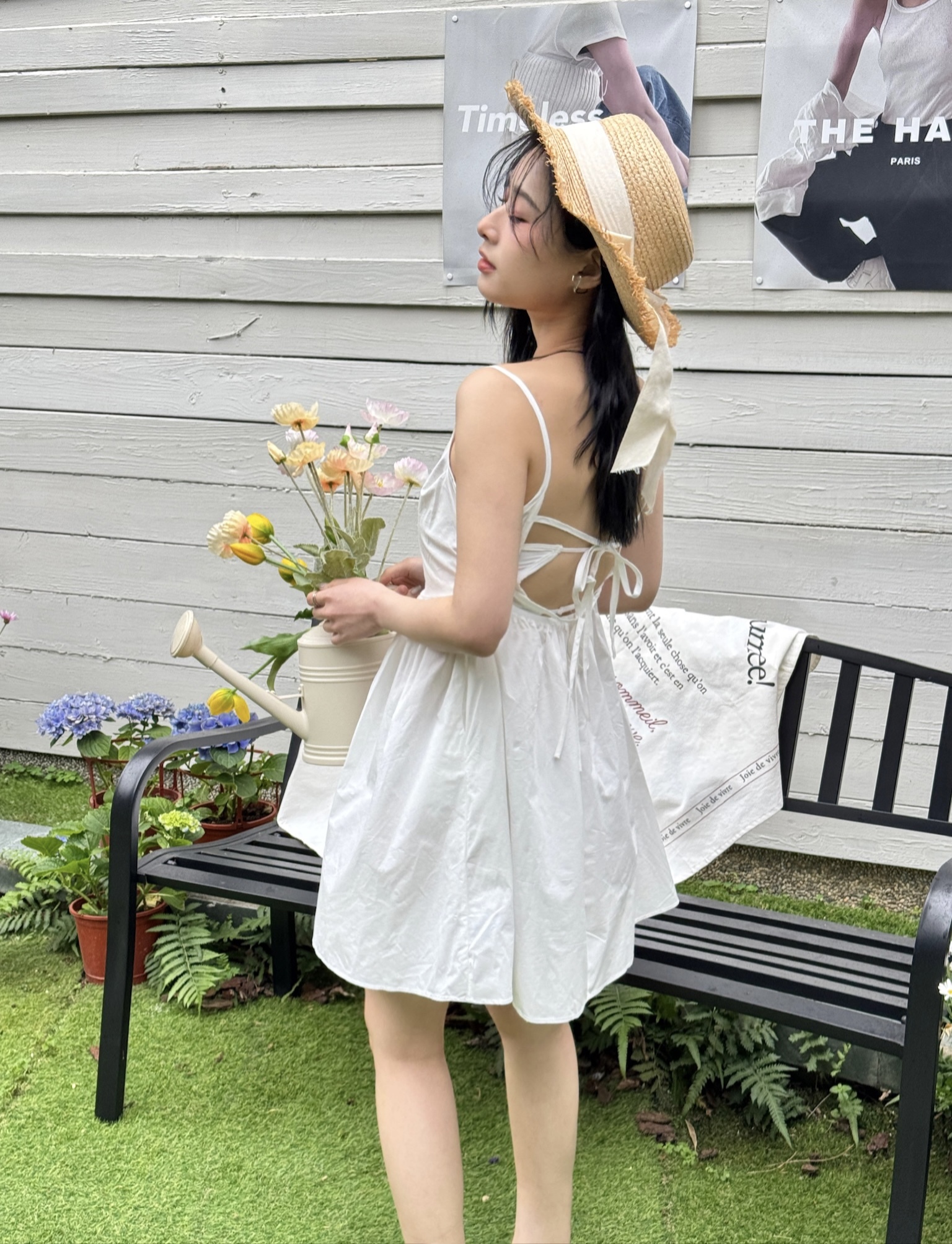 夏日的開端後綁帶短洋