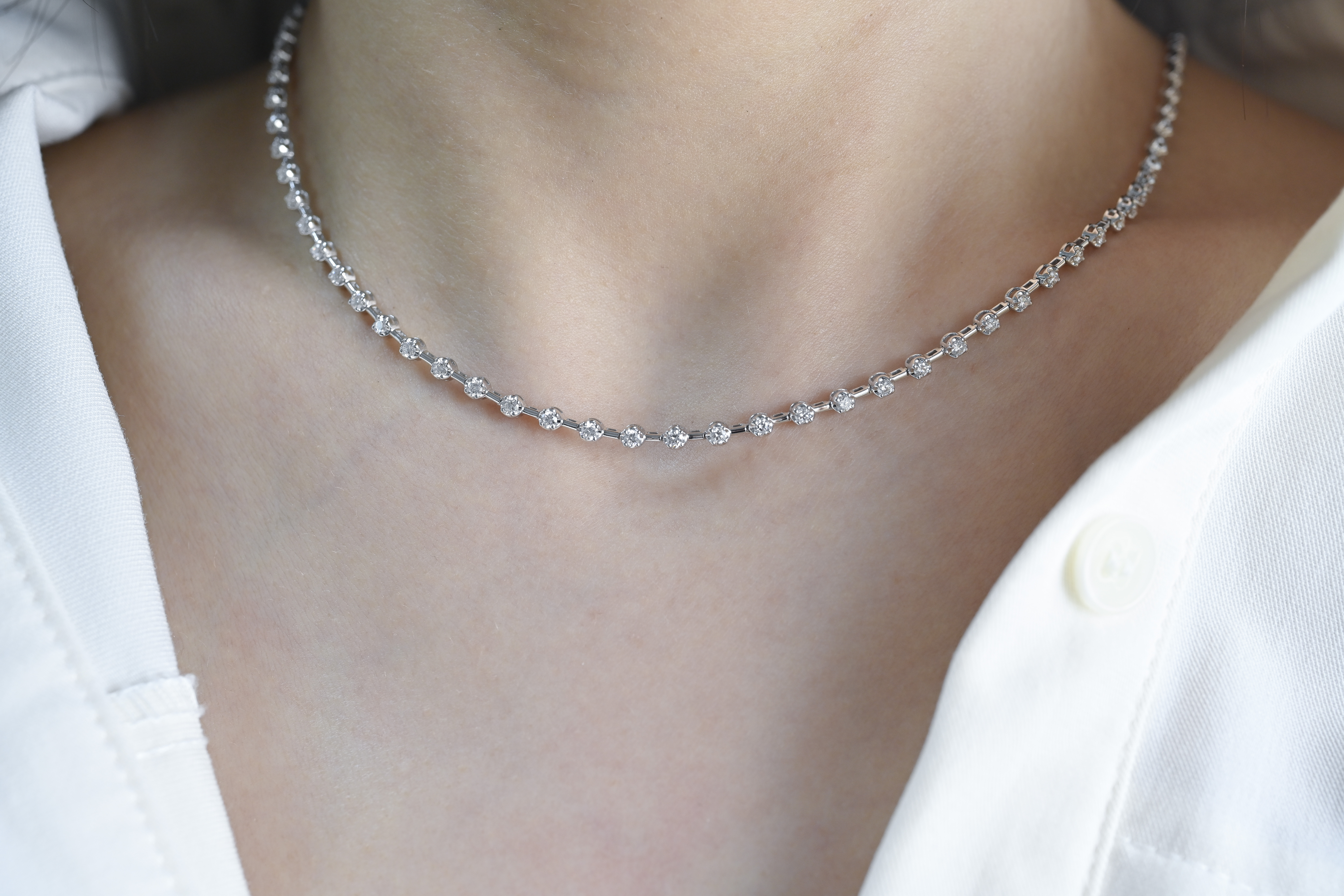 18K 2.0mm Diamond Tennis necklace