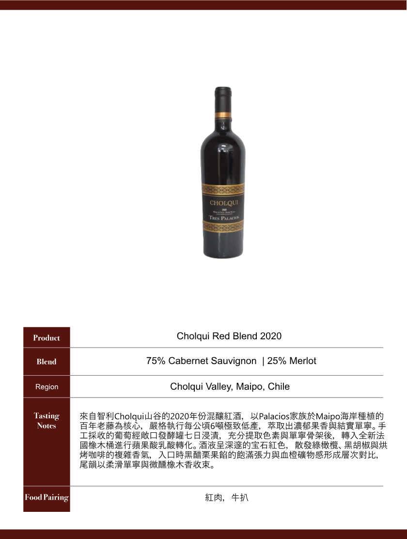 Cholqui Red Blend 2020